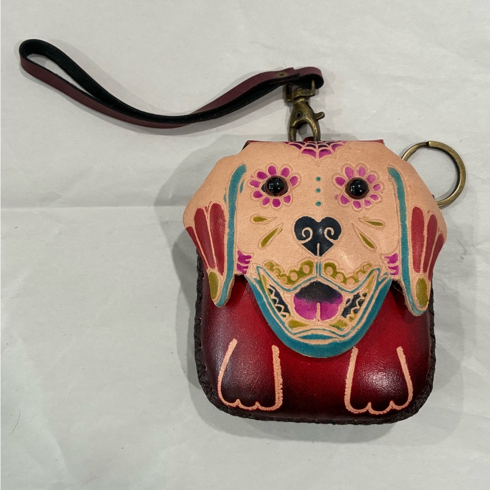 Colorful Dog Keychain Wallet